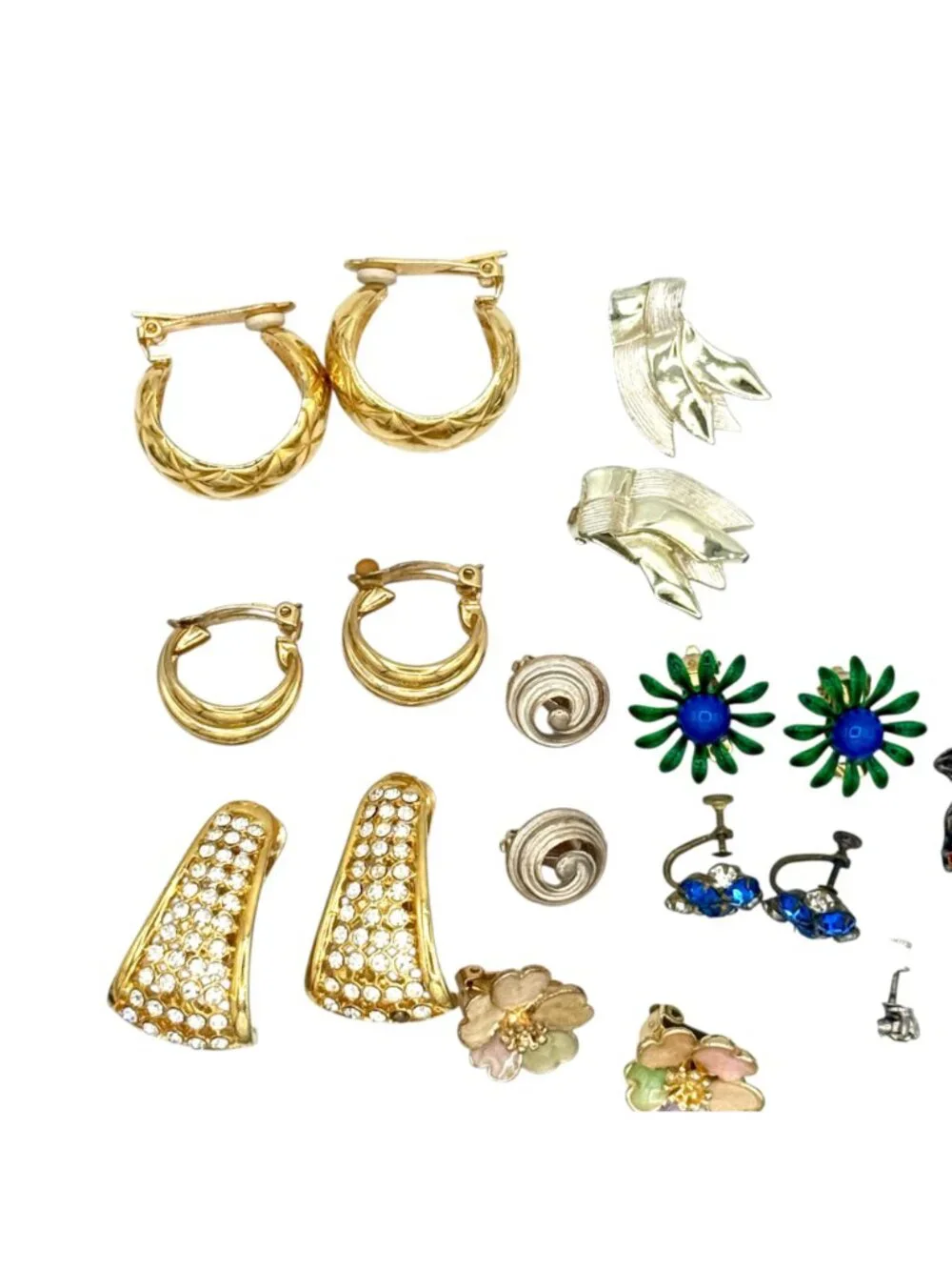 Vintage Clip On Earrings Lot of 24pr Harvest Craft Wear